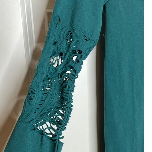 Free People Intimately Turquoise / Green Bodycon‎ Dress Open Back Medium / Large - Picture 3 of 7